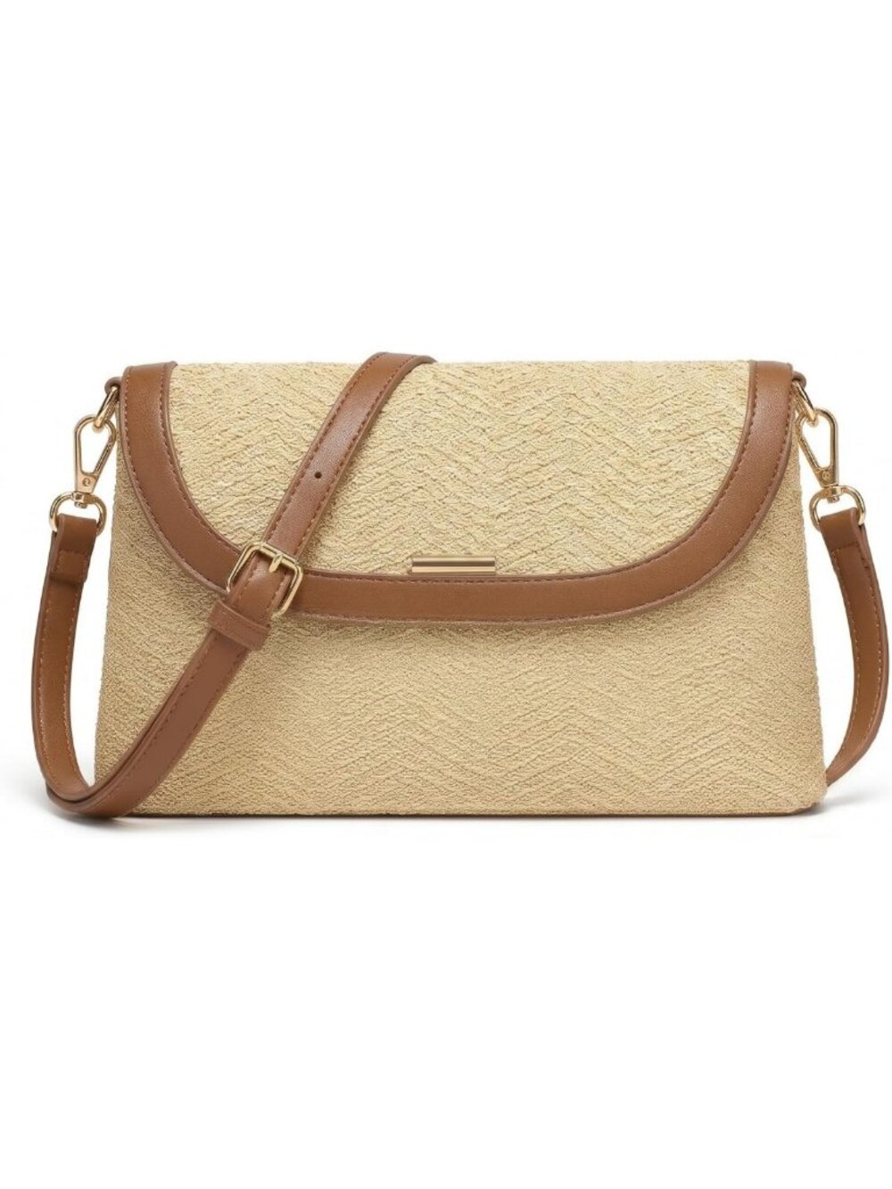 Chic Summer Straw Tote Bag - Woven Raffia Handbag for Beach & Everyday Use
